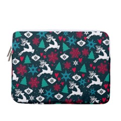 Holiday Season Pattern 13  Vertical Laptop Sleeve Case With Pocket