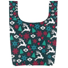 Holiday Season Pattern Foldable Shopping Bag by kyorashop23