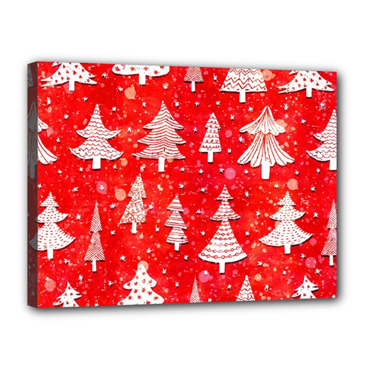 White And Red Trees, Adoxali, Christmas Canvas 16  x 12  (Stretched)