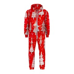 White And Red Trees, Adoxali, Christmas Hooded Jumpsuit (kids)