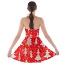 White And Red Trees, Adoxali, Christmas Strapless Bra Top Dress View2