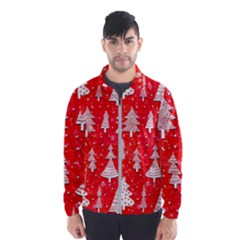 White And Red Trees, Adoxali, Christmas Men s Windbreaker