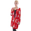 White And Red Trees, Adoxali, Christmas Hooded Pocket Cardigan View1