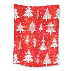 White And Red Trees, Adoxali, Christmas Medium Tapestry