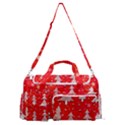 White And Red Trees, Adoxali, Christmas Sports Gym Duffle Bag with Shoe Compartment View1