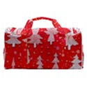 White And Red Trees, Adoxali, Christmas Sports Gym Duffle Bag with Shoe Compartment View2