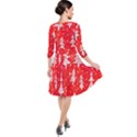 White And Red Trees, Adoxali, Christmas Quarter Sleeve Waist Band Dress View2