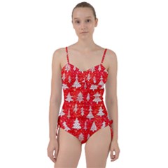 White And Red Trees, Adoxali, Christmas Sweetheart Tankini Set by kyorashop23