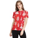 White And Red Trees, Adoxali, Christmas Women s Short Sleeve Rash Guard View1