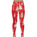 White And Red Trees, Adoxali, Christmas Lightweight Velour Classic Yoga Leggings View1