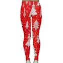 White And Red Trees, Adoxali, Christmas Lightweight Velour Classic Yoga Leggings View2