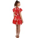 White And Red Trees, Adoxali, Christmas Flutter Sleeve Wrap Dress View2