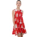 White And Red Trees, Adoxali, Christmas Frill Swing Dress View1