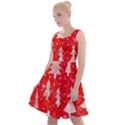 White And Red Trees, Adoxali, Christmas Knee Length Skater Dress View1