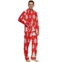 White And Red Trees, Adoxali, Christmas Men s Long Sleeve Velvet Pocket Pajamas Set View2