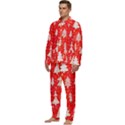 White And Red Trees, Adoxali, Christmas Men s Long Sleeve Velvet Pocket Pajamas Set View3