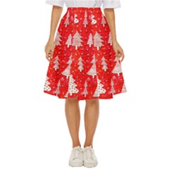 White And Red Trees, Adoxali, Christmas Classic Short Skirt