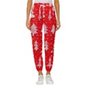 White And Red Trees, Adoxali, Christmas Women s Cropped Drawstring Pants View1