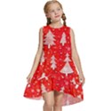 White And Red Trees, Adoxali, Christmas Kids  Frill Swing Dress View1