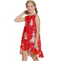 White And Red Trees, Adoxali, Christmas Kids  Frill Swing Dress View2