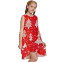 White And Red Trees, Adoxali, Christmas Kids  Frill Swing Dress View3