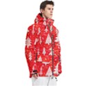 White And Red Trees, Adoxali, Christmas Men s Multi Pockets Zip Ski and Snowboard Waterproof Breathable Jacket View3