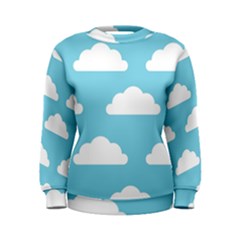 Clouds Blue Pattern Women s Sweatshirt