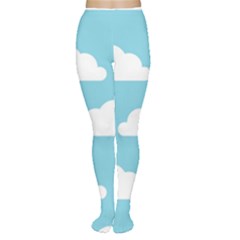 Clouds Blue Pattern Tights