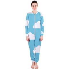 Clouds Blue Pattern Onepiece Jumpsuit (ladies)