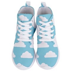 Clouds Blue Pattern Women s Lightweight High Top Sneakers by ConteMonfrey