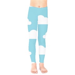 Clouds Blue Pattern Kids  Classic Winter Leggings