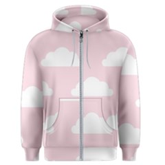 Clouds Pink Pattern Men s Zipper Hoodie