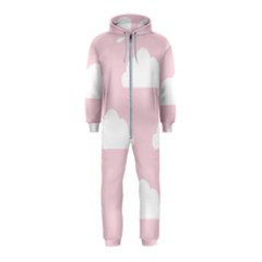 Clouds Pink Pattern Hooded Jumpsuit (kids)