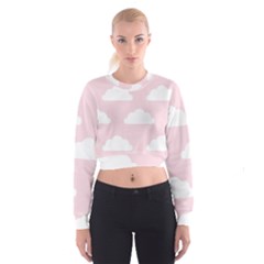 Clouds Pink Pattern Cropped Sweatshirt