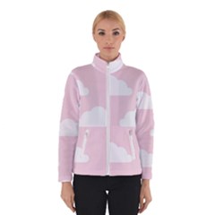 Clouds Pink Pattern Women s Bomber Jacket