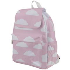 Clouds Pink Pattern Top Flap Backpack by ConteMonfrey