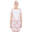 Clouds Pink Pattern Braces Suspender Skirt View1