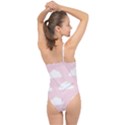 Clouds Pink Pattern Classic One Shoulder Swimsuit View2