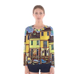 Colorful Venice Homes - Venezia, Italy Women s Long Sleeve T-shirt