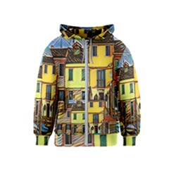 Colorful Venice Homes - Venezia, Italy Kids  Zipper Hoodie