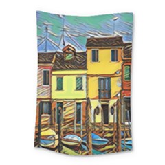 Colorful Venice Homes - Venezia, Italy Small Tapestry