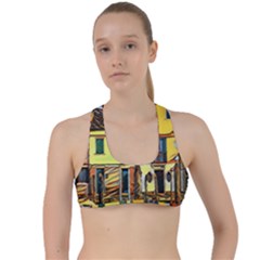 Colorful Venice Homes - Venezia, Italy Criss Cross Racerback Sports Bra by ConteMonfrey