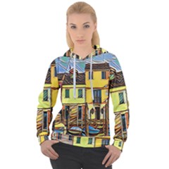 Colorful Venice Homes - Venezia, Italy Women s Overhead Hoodie