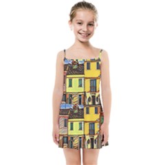 Colorful Venice Homes - Venezia, Italy Kids  Summer Sun Dress by ConteMonfrey