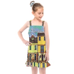 Colorful Venice Homes - Venezia, Italy Kids  Overall Dress by ConteMonfrey