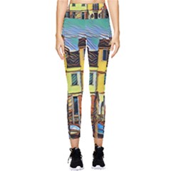 Colorful Venice Homes - Venezia, Italy Pocket Leggings  by ConteMonfrey