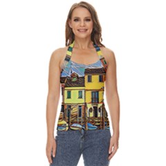 Colorful Venice Homes - Venezia, Italy Basic Halter Top by ConteMonfrey