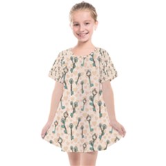 Romantic Heart Keys Kids  Smock Dress by ConteMonfrey