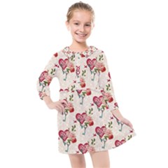 Key To The Heart Kids  Quarter Sleeve Shirt Dress by ConteMonfrey