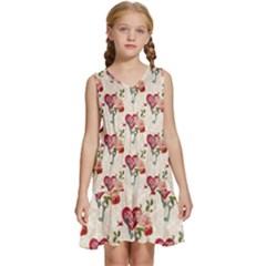 Key To The Heart Kids  Sleeveless Tiered Mini Dress by ConteMonfrey